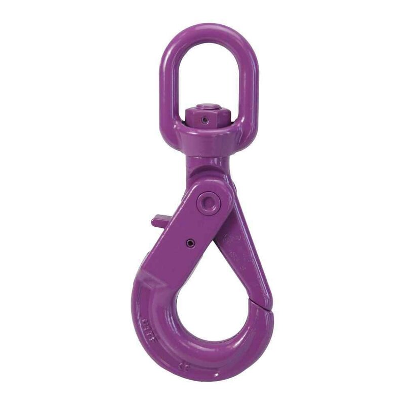 G80 Swivel Selflock Hook Manufacturer - High Tensile Red G80 Forged Crane Rigging Alloy Steel