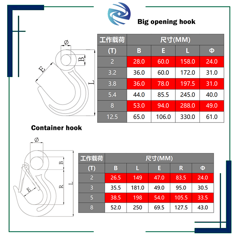 G80 Lifting Hook Factory - Winch Accessories Self Locking Heavy Duty Hoist Hook for Chains