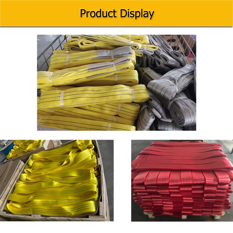 Flat Webbing Sling Factory - 3Ton 3M Customized Size 4:1 Polyester Eye Type High Strength