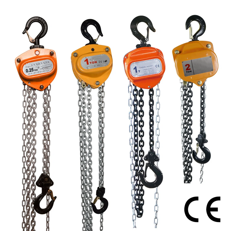 Hand Chain Hoist Manufacturer - 2T 3M HS-C Durable Round Hand Crank 3/5/10 Ton Mini Chain Block