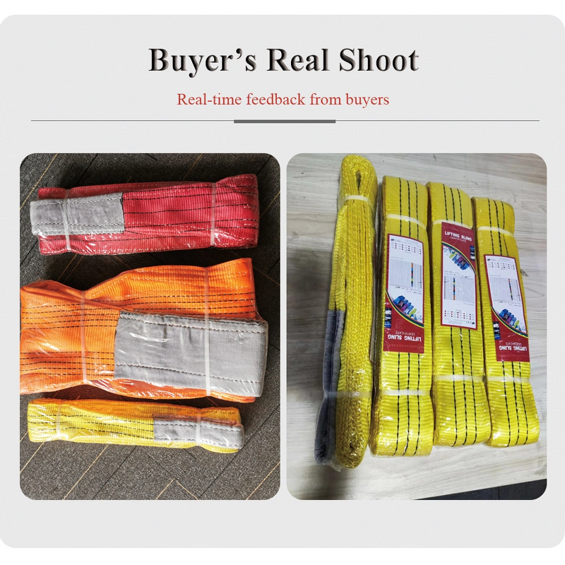 Flat Webbing Sling Factory - 3Ton 3M Customized Size 4:1 Polyester Eye Type High Strength