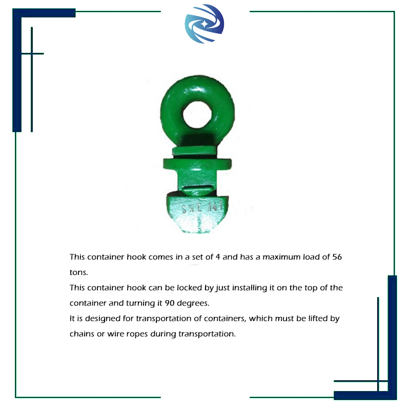 Container Lifting Ring Hook Manufacturer - Heavy Duty Right Lift Angle Load Limit 56Tons Top Lifting