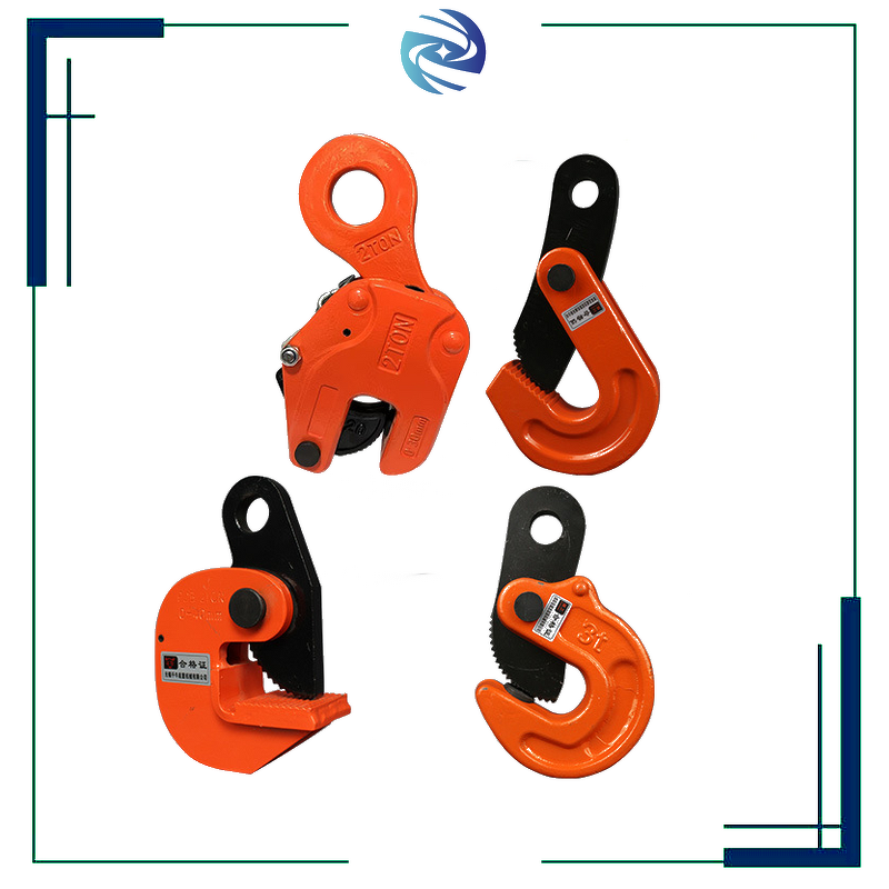 Steel Plate Clamp Manufacturer - High-Strength 10 Tons Anti-Slip Grooves Safety Lock Assembly Lifting