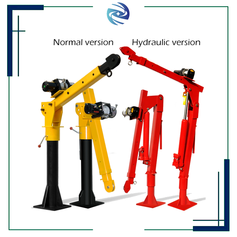 Truck-Mounted Bed Crane Manufacturer - 24V Car Winch Folding with Electric Winch 3500 Lbs Electric Pickup