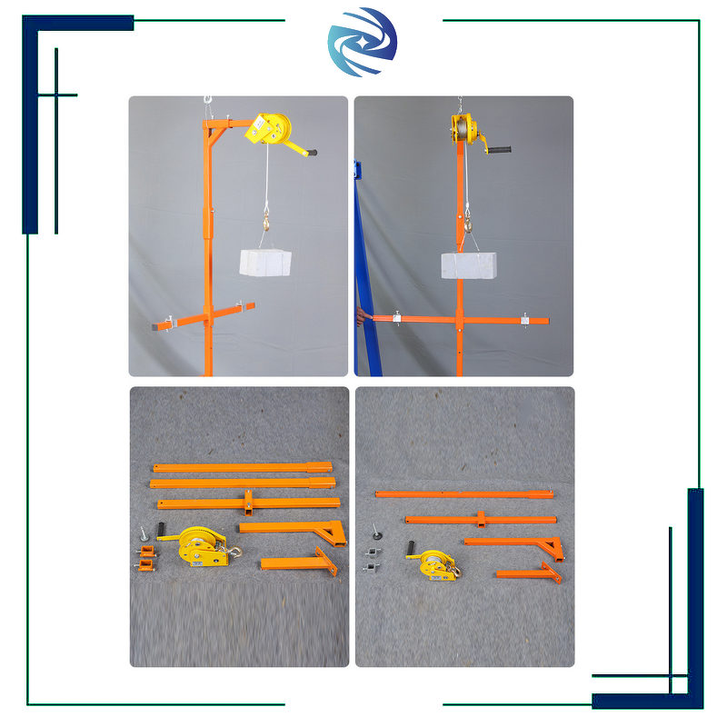 Air Conditioner Lifting Crane Factory - 400lbs Capacity Split Collapsible Design Industrial Hoist Crane