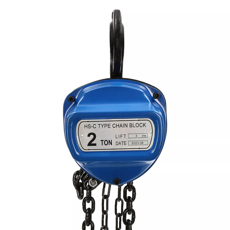 Hand Chain Hoist Manufacturer - 2T 3M HS-C Durable Round Hand Crank 3/5/10 Ton Mini Chain Block