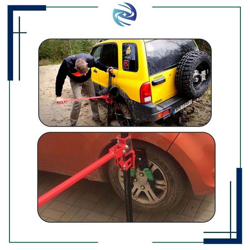 Farm Jack Factory - 48" High Lift Ratcheting 6000lbs/3Ton Capacity Red Farm Utility Off-road