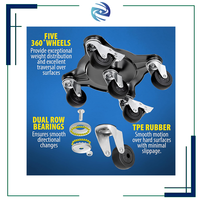 Furniture Lift Mover Tool Set Factory - 4 Pack 3300LBS Thickened Steel Panel 4 Wheels Large