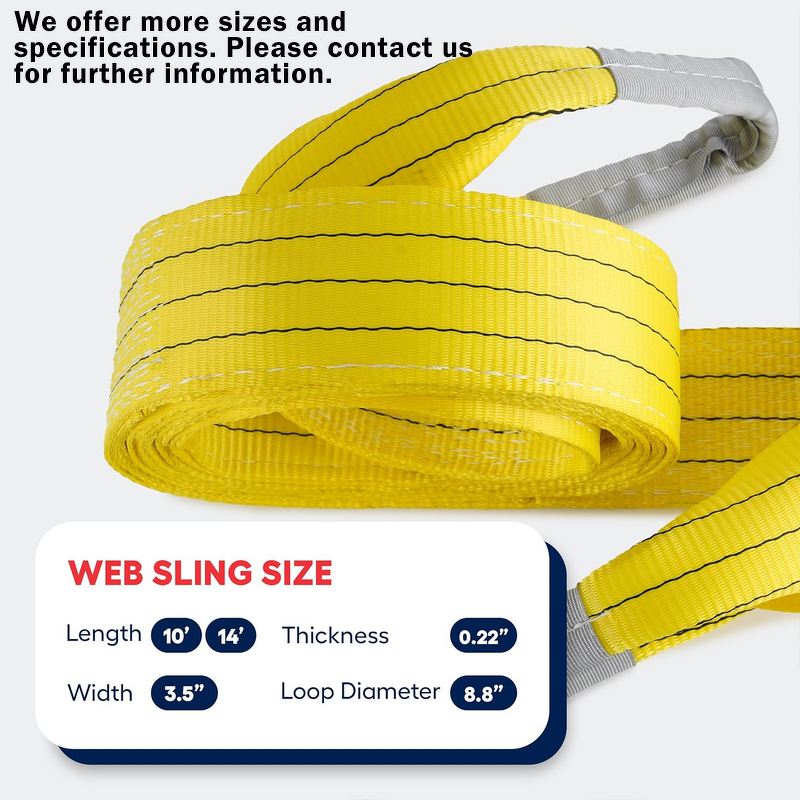 Polyester Webbing Sling Manufacturer - Cheap Price 150mm 180mm 6t 2m Doubl Ply with Lifting Eyes