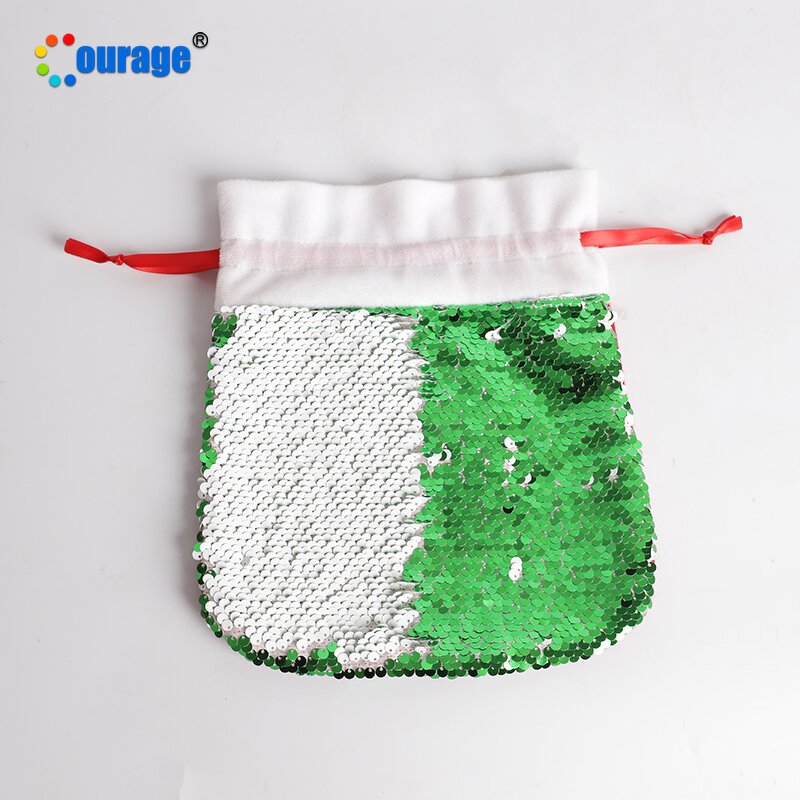 Christmas Gift Bag Manufacturer - OEM/ODM Custom Cheap Sequin Drawstring Sublimation Bag