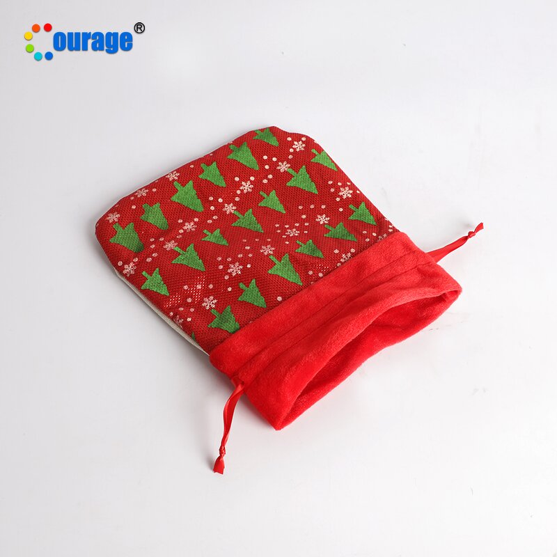 Drawstring Bag Blank Factory - OEM/ODM Custom Wholesale Sublimation Christmas Tree Storage Bag