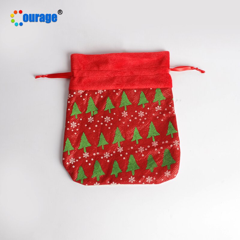 Drawstring Bag Blank Factory - OEM/ODM Custom Wholesale Sublimation Christmas Tree Storage Bag