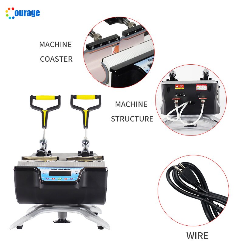 Heat Press Machine Factory - OEM/ODM Custom High Quality Double Station Mug Heat Press Transfer Machine