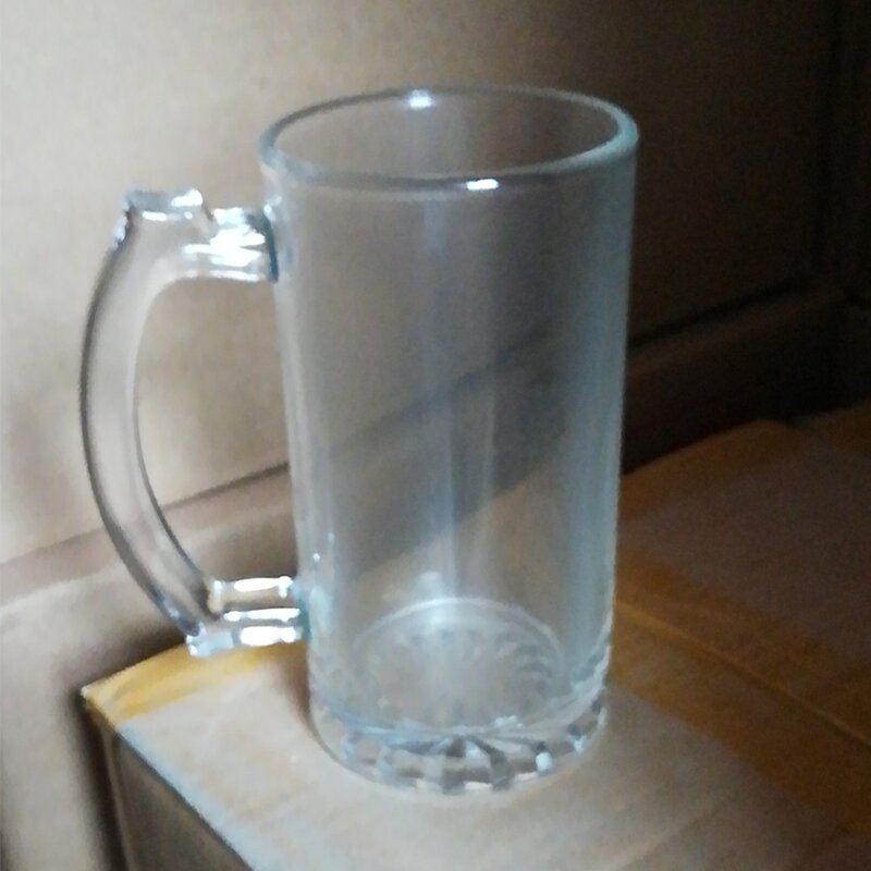 Glass Mug Blank Manufacturer - OEM/ODM Custom 16oz Transparent Sublimation Glass Beer Mug Clear Cup