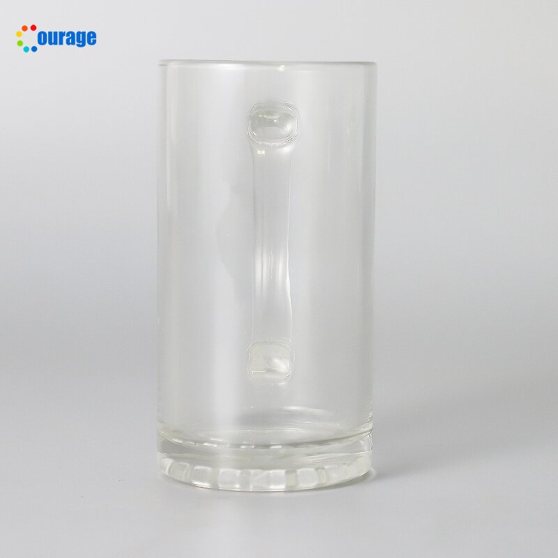 Glass Mug Blank Manufacturer - OEM/ODM Custom 16oz Transparent Sublimation Glass Beer Mug Clear Cup