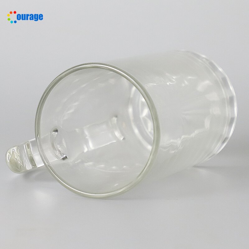 Glass Mug Blank Manufacturer - OEM/ODM Custom 16oz Transparent Sublimation Glass Beer Mug Clear Cup