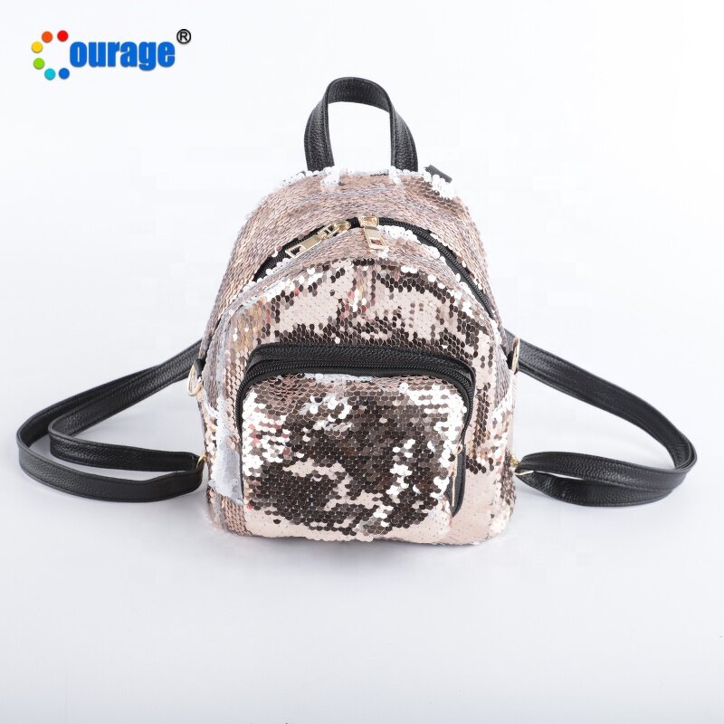 Sequin Backpack Manufacturer - OEM/ODM Custom Sublimation Printing Women PU Mini Mermaid Sequin Backpack