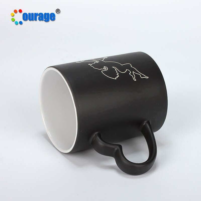Magic Cup Manufacturer - OEM/ODM Custom Heart Handle Heat Sensitive Color Changing Sublimation Magic Mug