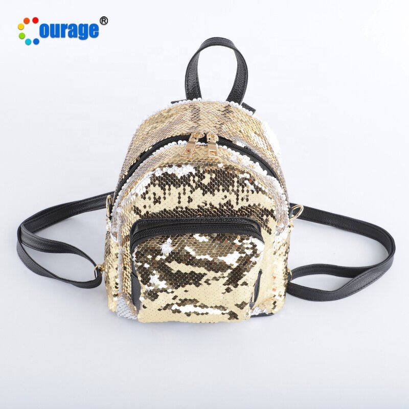 Sequin Backpack Manufacturer - OEM/ODM Custom Sublimation Printing Women PU Mini Mermaid Sequin Backpack