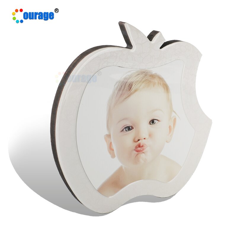 Photo Frame Manufacturer - OEM/ODM Custom Fruit Shape Funny Apple Shaped MDF Photo Frame