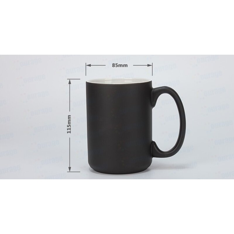 Magic Mug Manufacturer - OEM/ODM Custom 15oz Color Changing Sublimation Magic Mug Black Matte