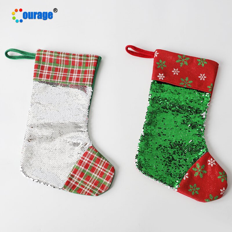 Sequin Christmas Stocking Manufacturer - OEM/ODM Custom Hot Selling Sequin Stocking for Sublimation