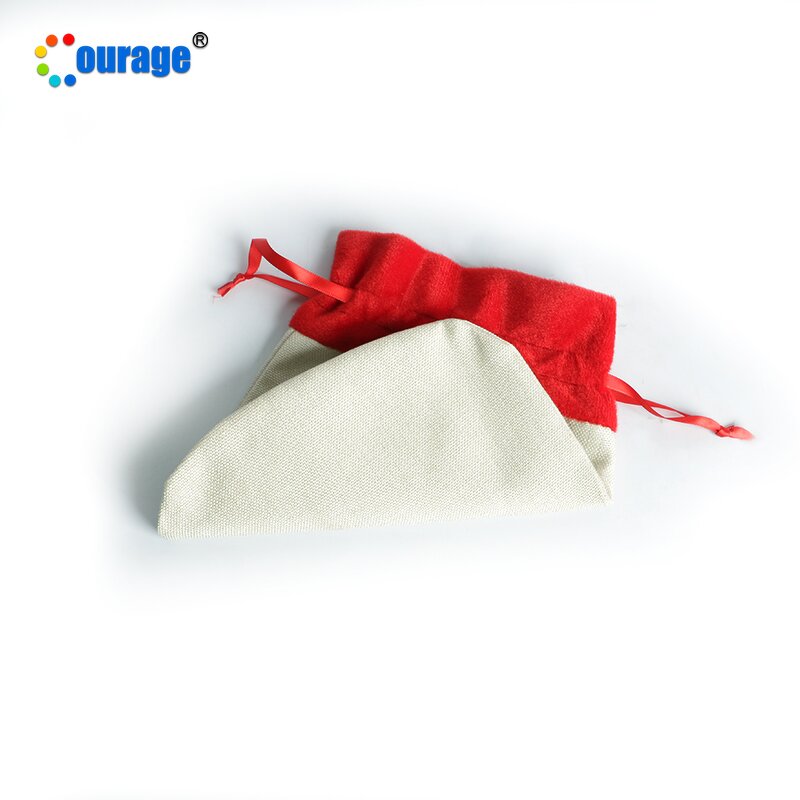 Christmas Tree Bag Factory - OEM/ODM Custom Polyester Linen Fabric Sublimation Bag Blank
