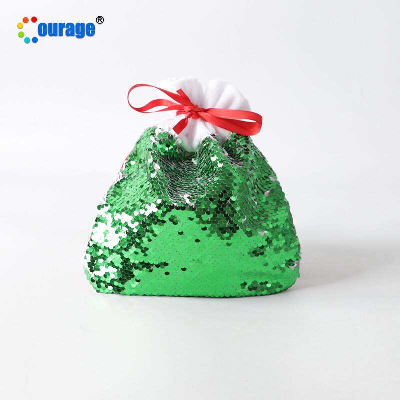 Christmas Gift Bag Manufacturer - OEM/ODM Custom Cheap Sequin Drawstring Sublimation Bag