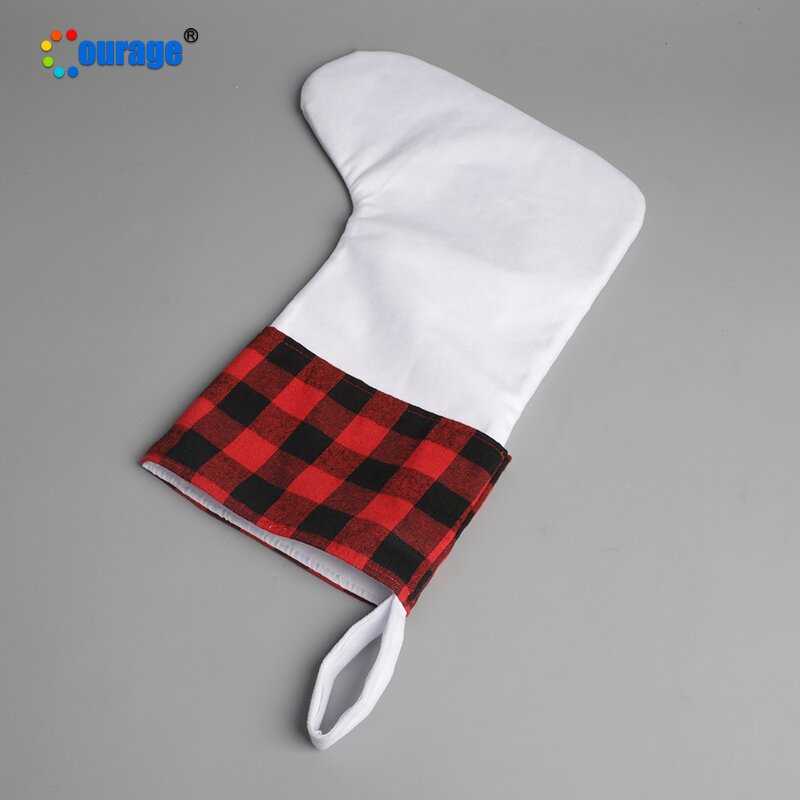 Christmas Stocking Blank Factory - OEM/ODM Custom Polyester Short Plush Fabric Stocking Sock