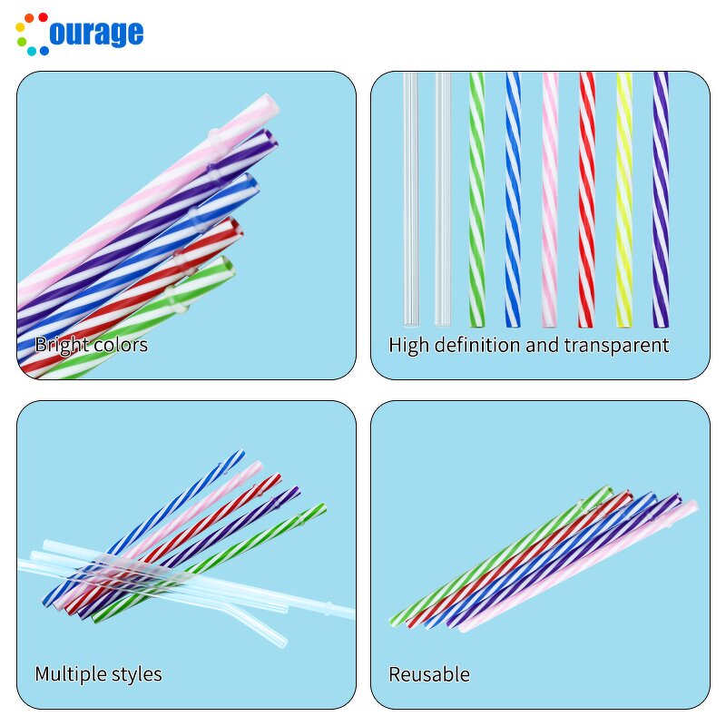 Reusable Straw Factory - OEM/ODM Custom Wholesale PP Hard Plastic Reusable Straw 19cm Glass