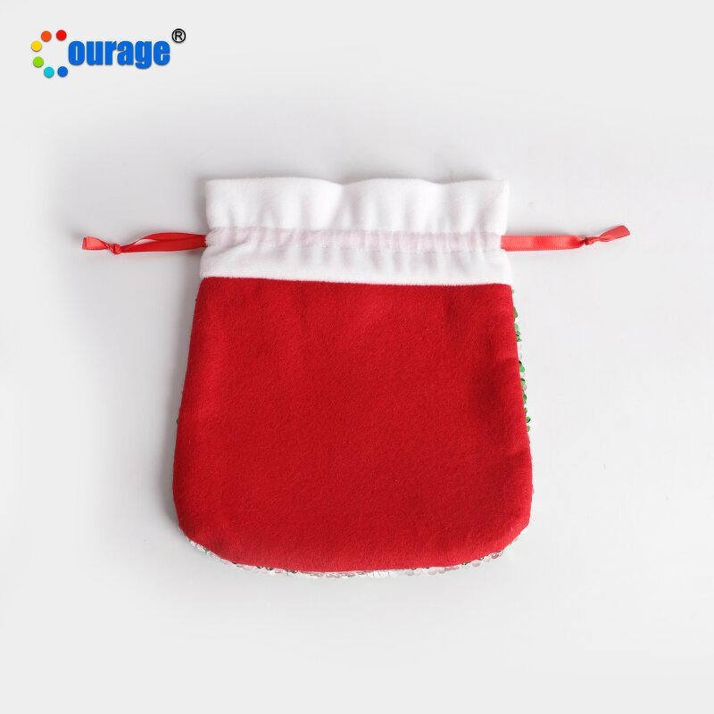 Christmas Gift Bag Manufacturer - OEM/ODM Custom Cheap Sequin Drawstring Sublimation Bag
