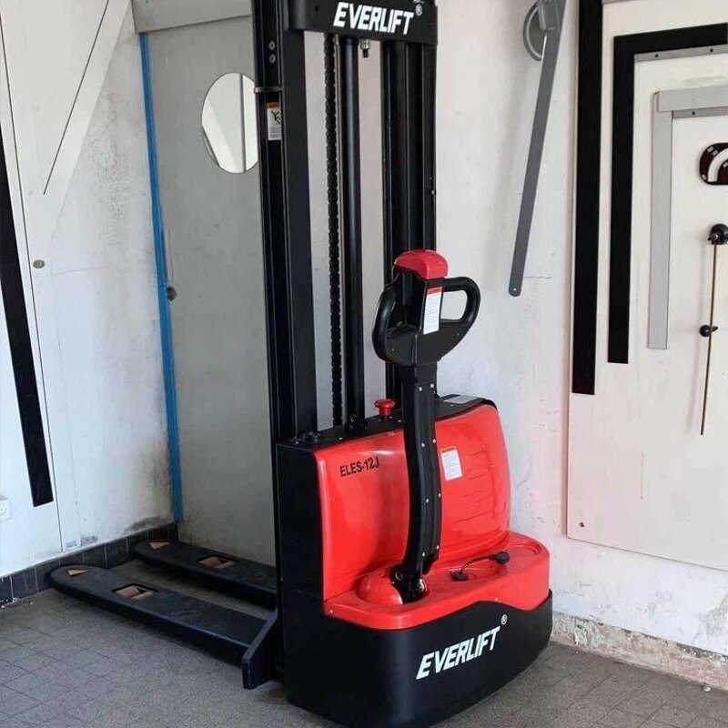 Electric Pallet Stacker Factory - OEM/ODM Custom ELES-12J 15J Full Electric Pallet Stacker Adjustable Legs
