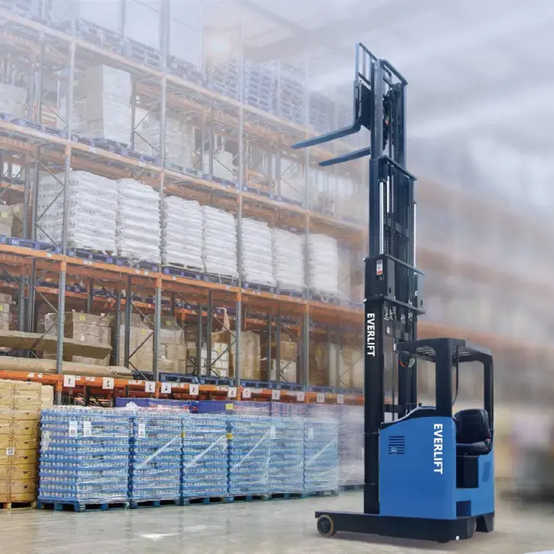 Electric Reach Truck Manufacturer - OEM/ODM Custom 2ton Stand on Reach Truck Forklift for Narrow Aisle