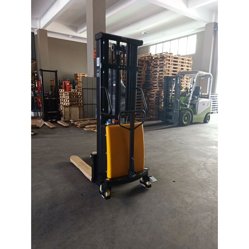Semi Electric Stacker Manufacturer - OEM/ODM Custom 1.0Ton 1.5Ton 2.0Ton Semi Electric Pallet Stacker Walkie Handle