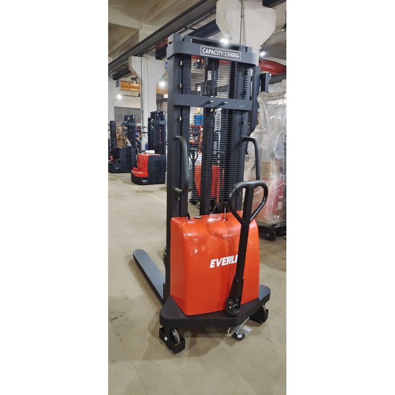 Semi Electric Pallet Stacker Factory - OEM/ODM Custom 1Ton 1.5 Ton 2 Ton Semi Electric Pallet Stacker 1.6m~3.5m