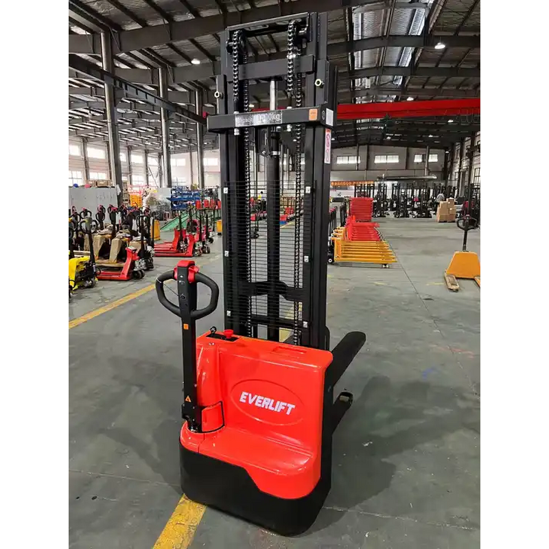 Electric Stacker Factory - OEM/ODM Custom 1.2Ton 1.5Ton Electric Stacker 3300lbs Straddle Legs Lithium CE