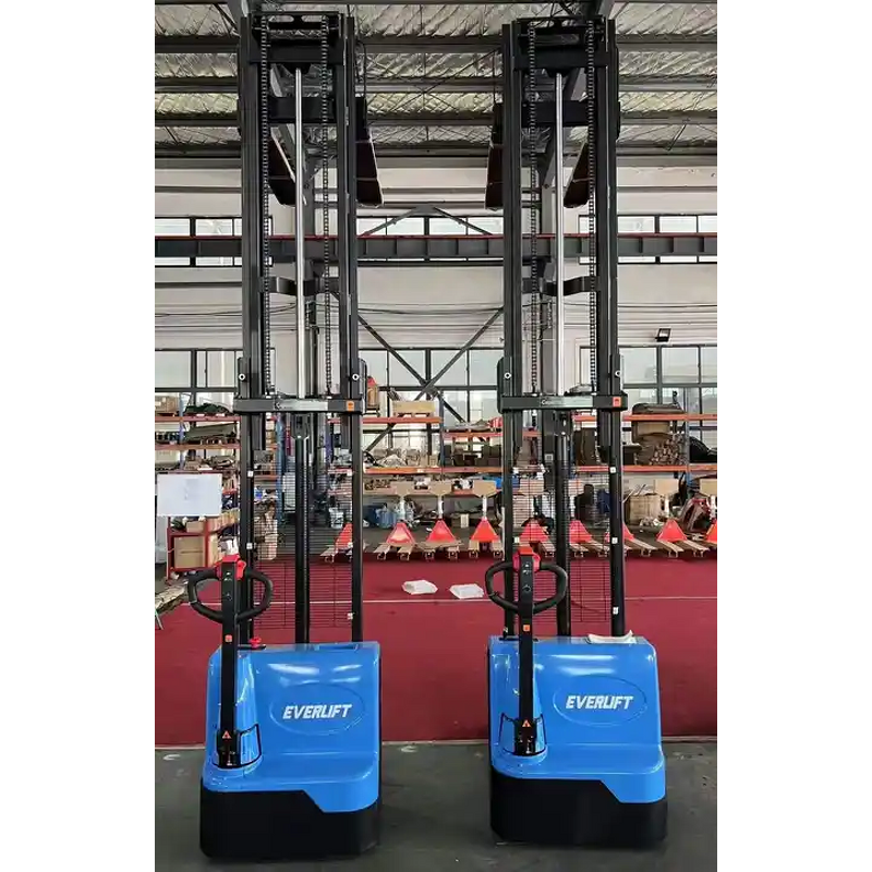 Electric Stacker Factory - OEM/ODM Custom 1.2Ton 1.5Ton Electric Stacker 3300lbs Straddle Legs Lithium CE