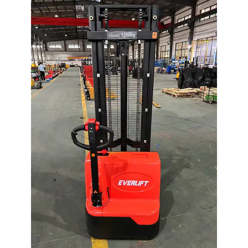 Electric Stacker Factory - OEM/ODM Custom 1.2Ton 1.5Ton Electric Stacker 3300lbs Straddle Legs Lithium CE