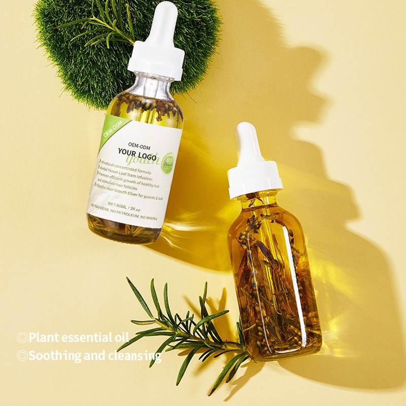 Private Label Organic Fast Jojoba Seed Hair Growth Oil Anti Hair Loss Tonic Natural Rosemary Oil Hair Growth for Men and Women