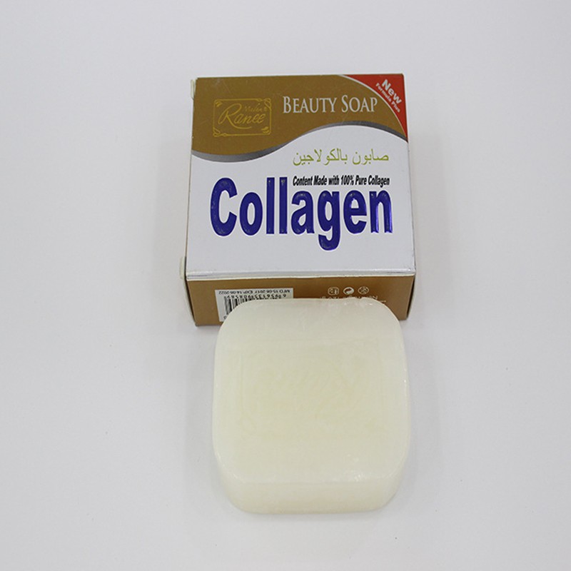 Skin Care Collagen Facial Soap Pure Natural Active Collagen Beauty Soap Cleansing Lightening Whitening Bath Collagen Beauty Soap