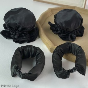 2025 New Version Sleeping Heatless Hair Roller Wave No Heat Silk Hair Curler Rod with One Scrunchie for Household and Hotel Use