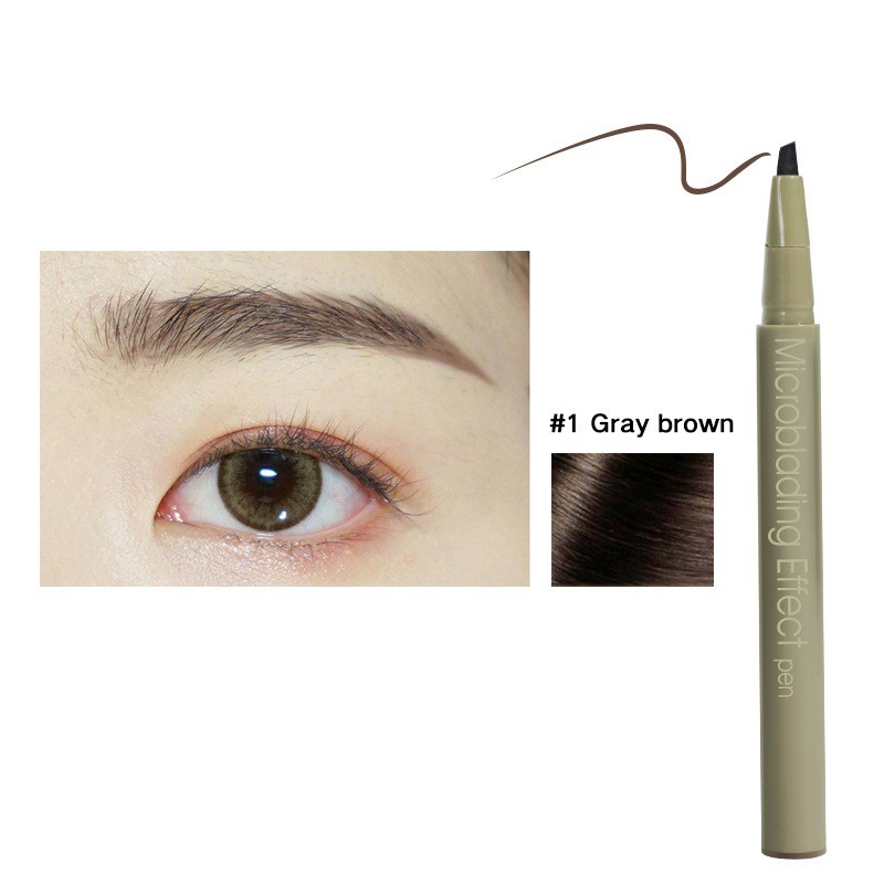 Waterproof Long-Lasting Microshading Eyebrow Pencil Soft Slim Eyebrow Pen for Micro-Defining Microblade Eyebrow Tint