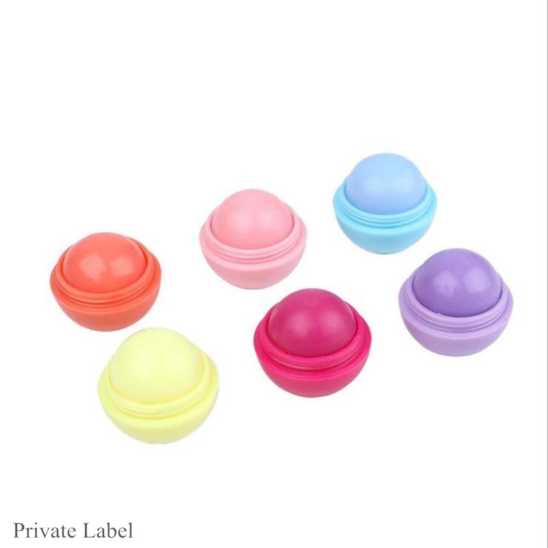 Natural Moisturizing Lipstick Makeup Ball Lip Balm Fruit Flavor Multi Flavors Lip Balm Round Ball 12g