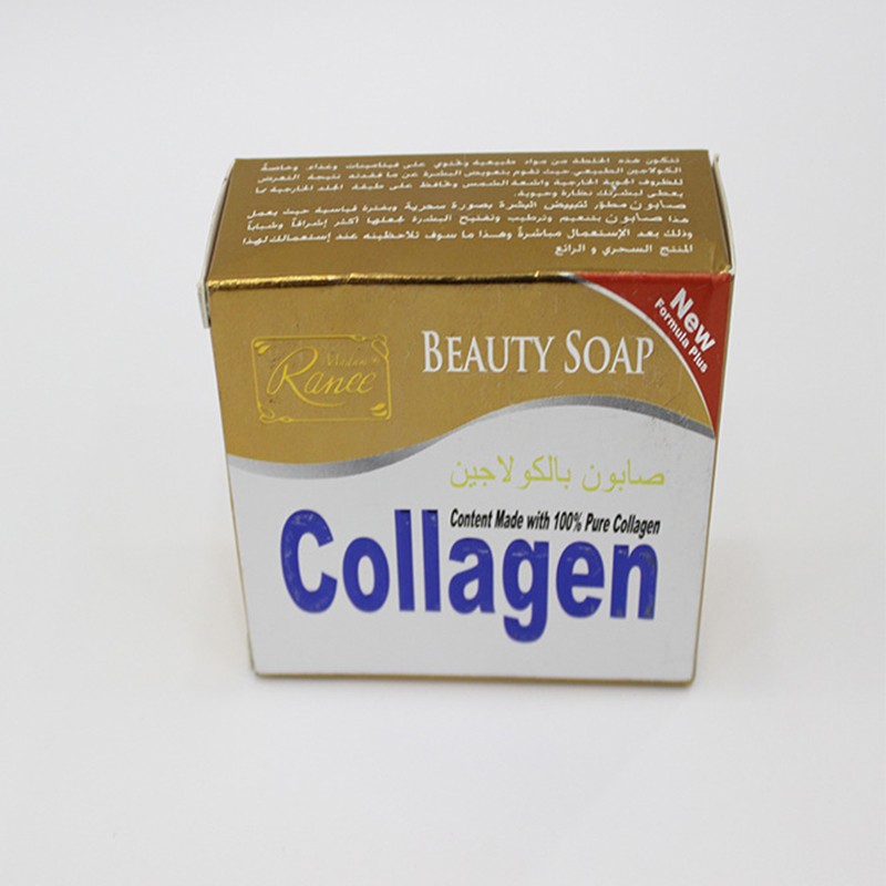 Skin Care Collagen Facial Soap Pure Natural Active Collagen Beauty Soap Cleansing Lightening Whitening Bath Collagen Beauty Soap