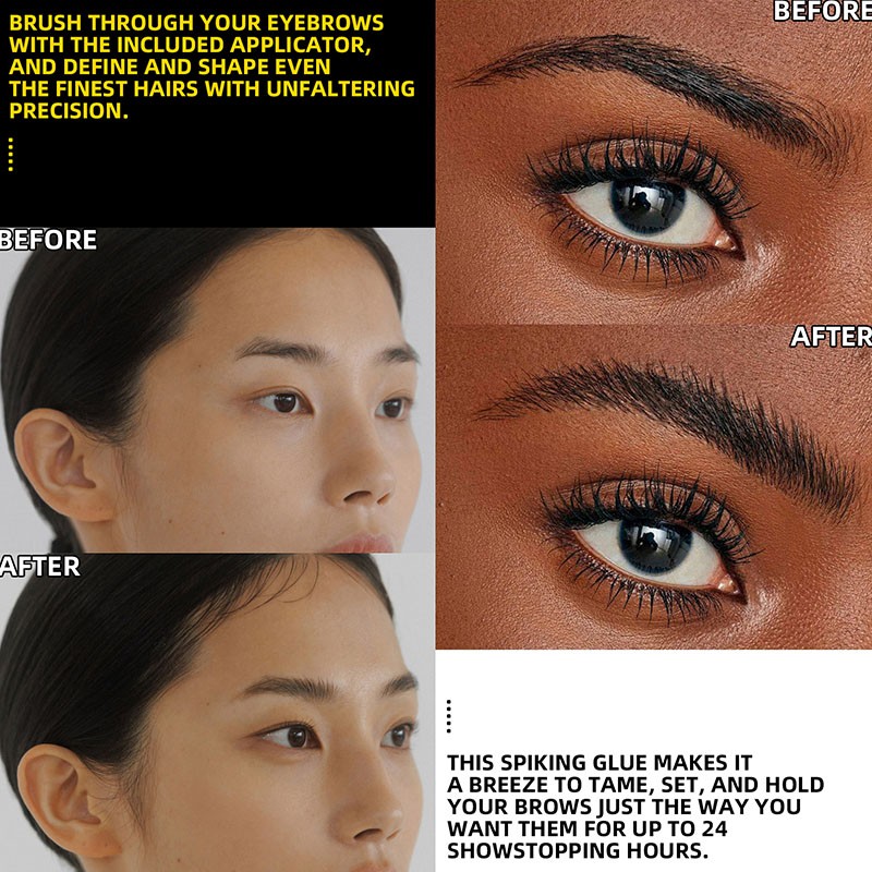 Vegan Brow Wax-freeze Eyebrow Fixing Gel Private Label Use Waterproof Transparent Long Lasting Eyebrow Styling Gel