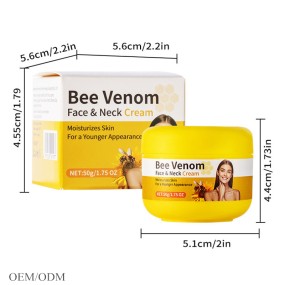 Private logo Skin Moisturizing Compact Smear Mild Safe Formula Effective Anti Wrinkle Bee Venom Serum Face Cream