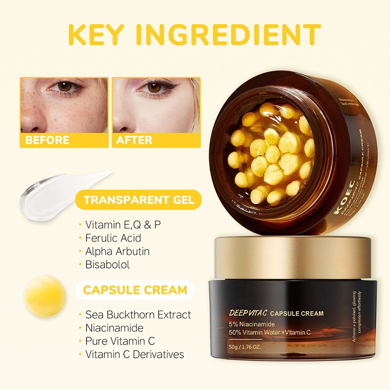 Factory Price Locks Water Collagen Jelly Cream Deep Vita C Capsule Cream Filler Moisturizing Skincare Collagen Cream
