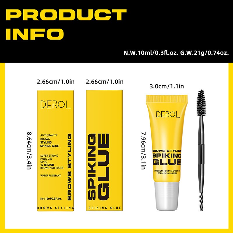 Derol 3D Waterproof Brow Gel Wax Soap Strong Hold Freeze-on Enhancer Eyebrow Soap Private Label Freeze-on Eyebrow Enhancer Gel