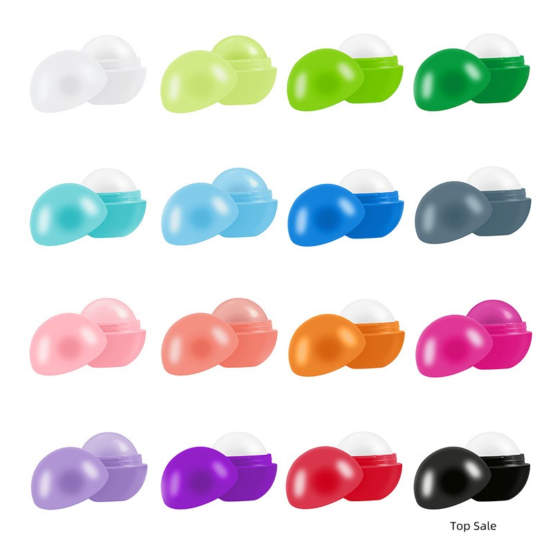 Private Label Cruelty-Free Nourishing Lip Balm Cute Mineral Mini Colorful Gift Ball Shape Lipstick Moisturizing Pink Lip Balm