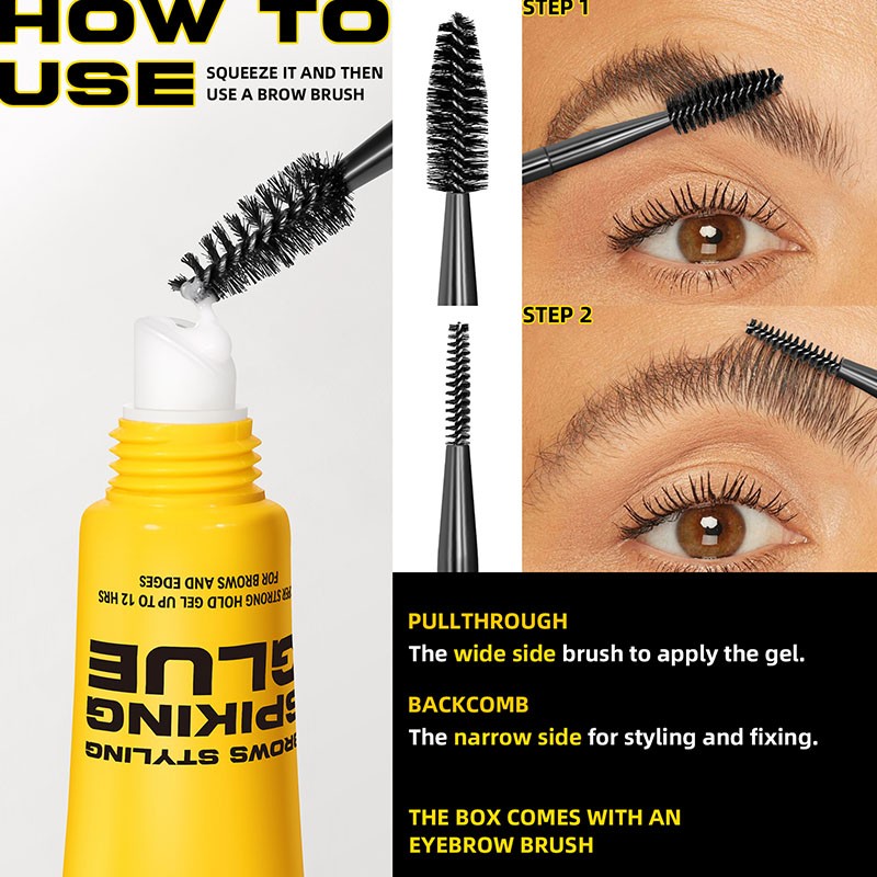 Derol 3D Waterproof Brow Gel Wax Soap Strong Hold Freeze-on Enhancer Eyebrow Soap Private Label Freeze-on Eyebrow Enhancer Gel